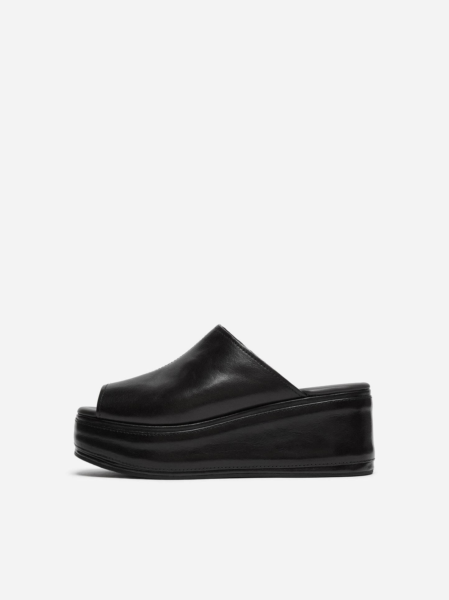 Leather Flatform Sandals