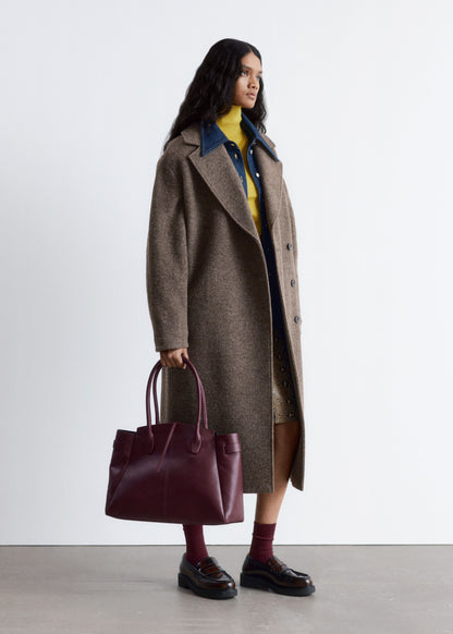 Voluminous Belted Wool Coat