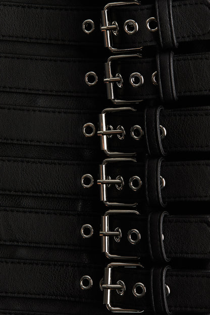 Belt-detail mini skirt