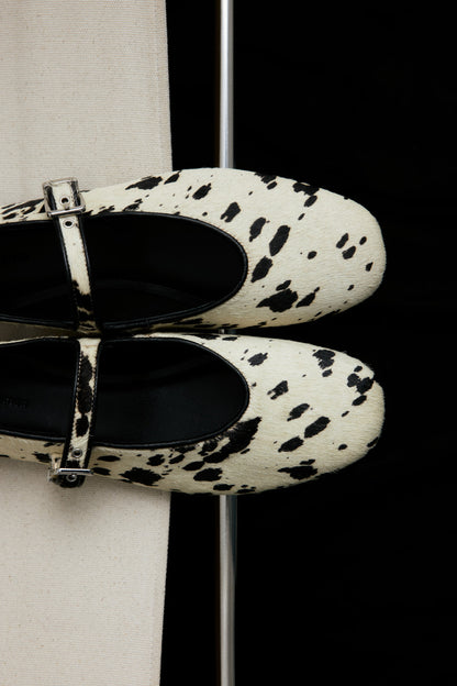 Leather Mary Jane ballet flats