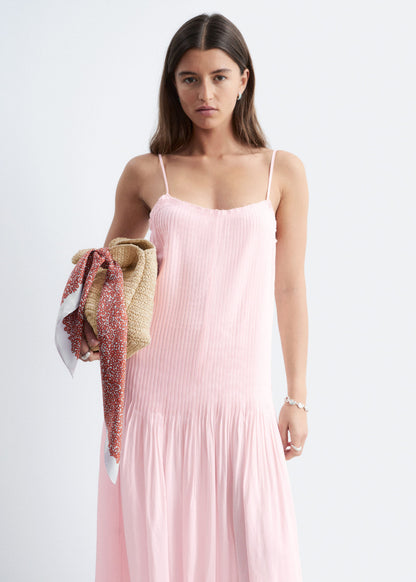 Pleated Bodice Maxi Dress