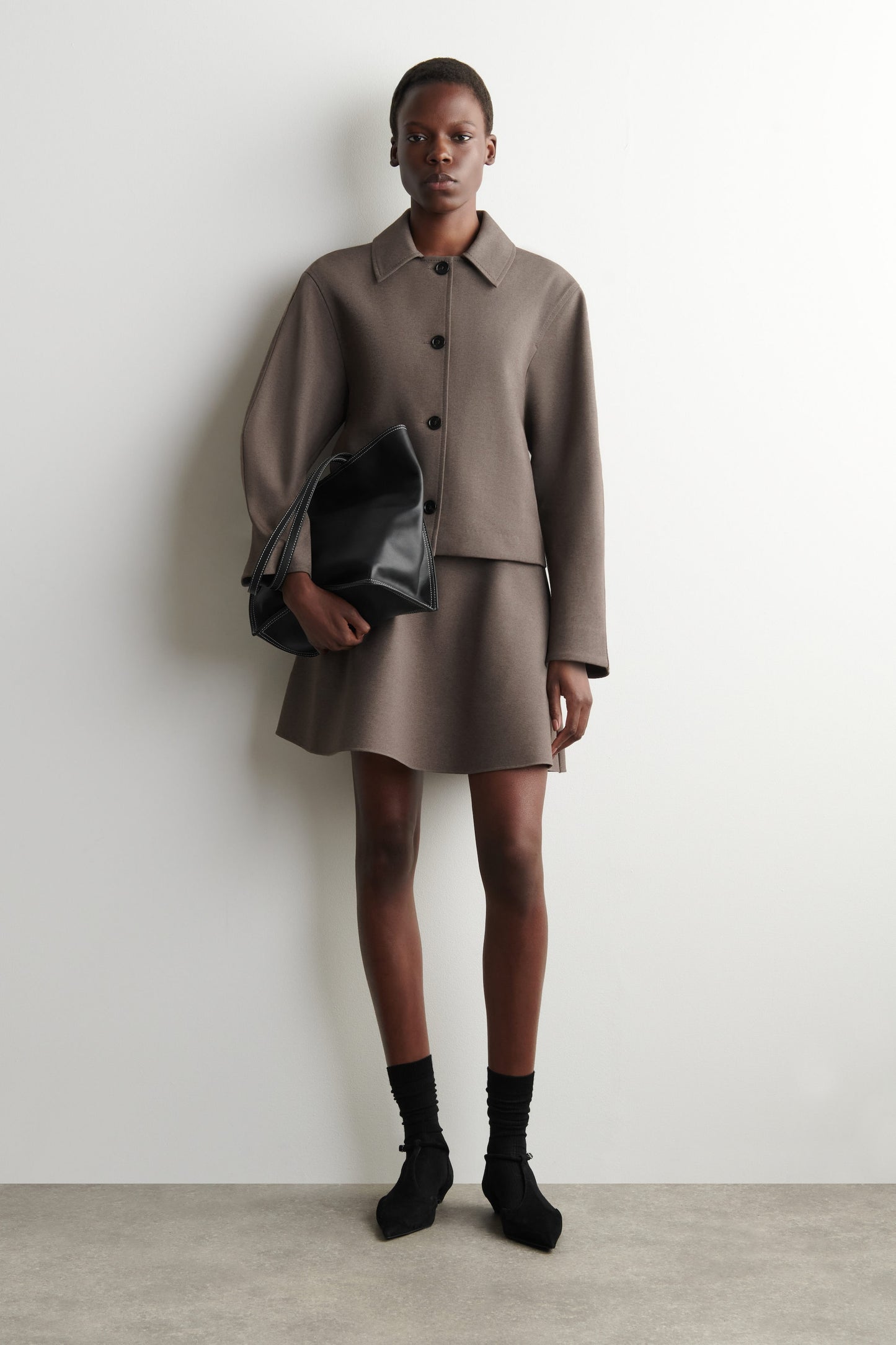 Flared Jersey Mini Skirt