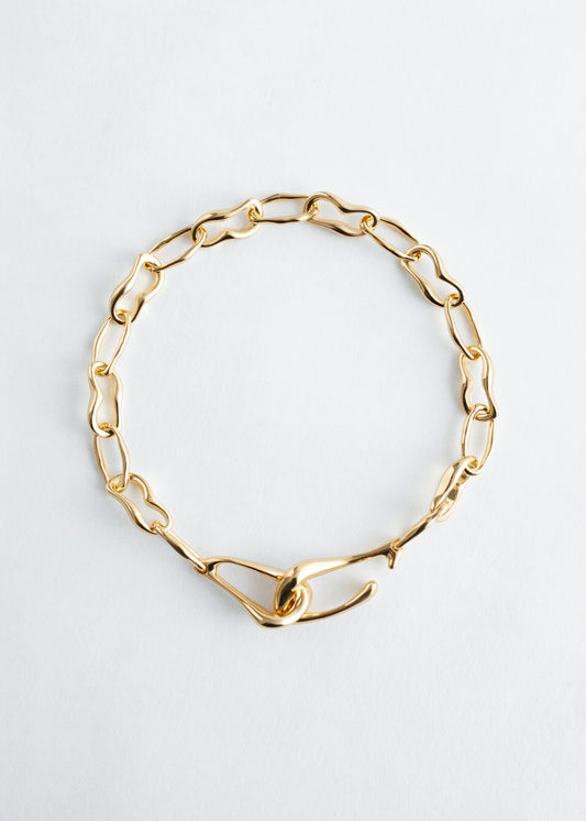 Oversized-Clasp Chain Necklace