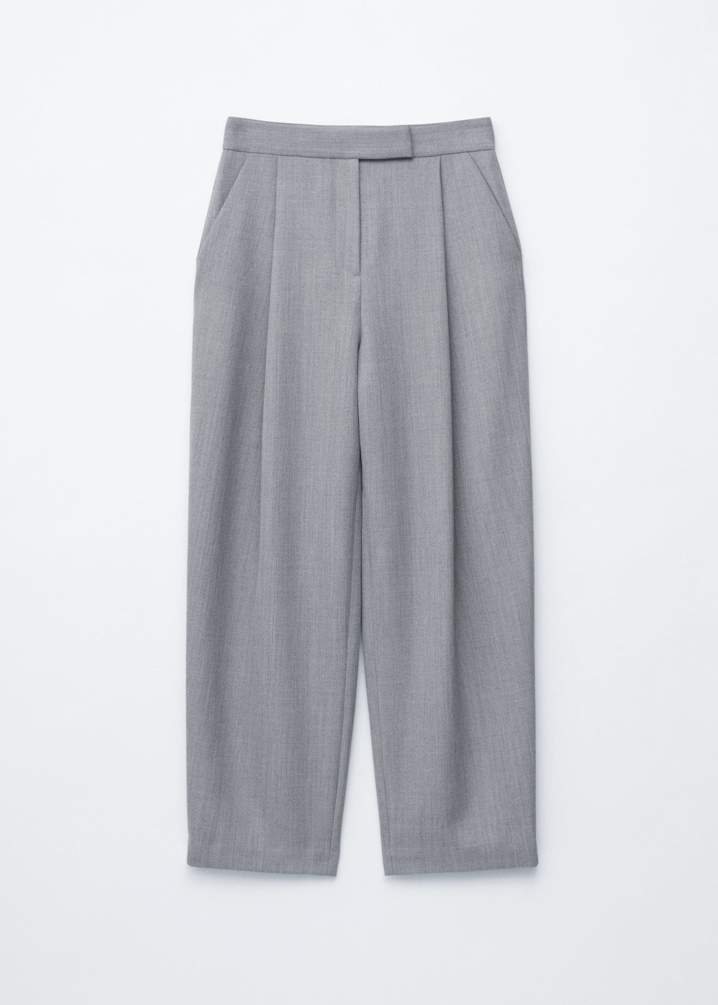 Wool-Blend Tailored Trousers