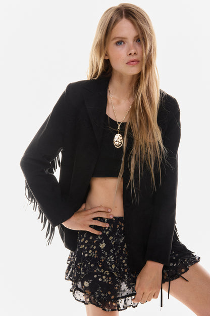 Fringed blazer