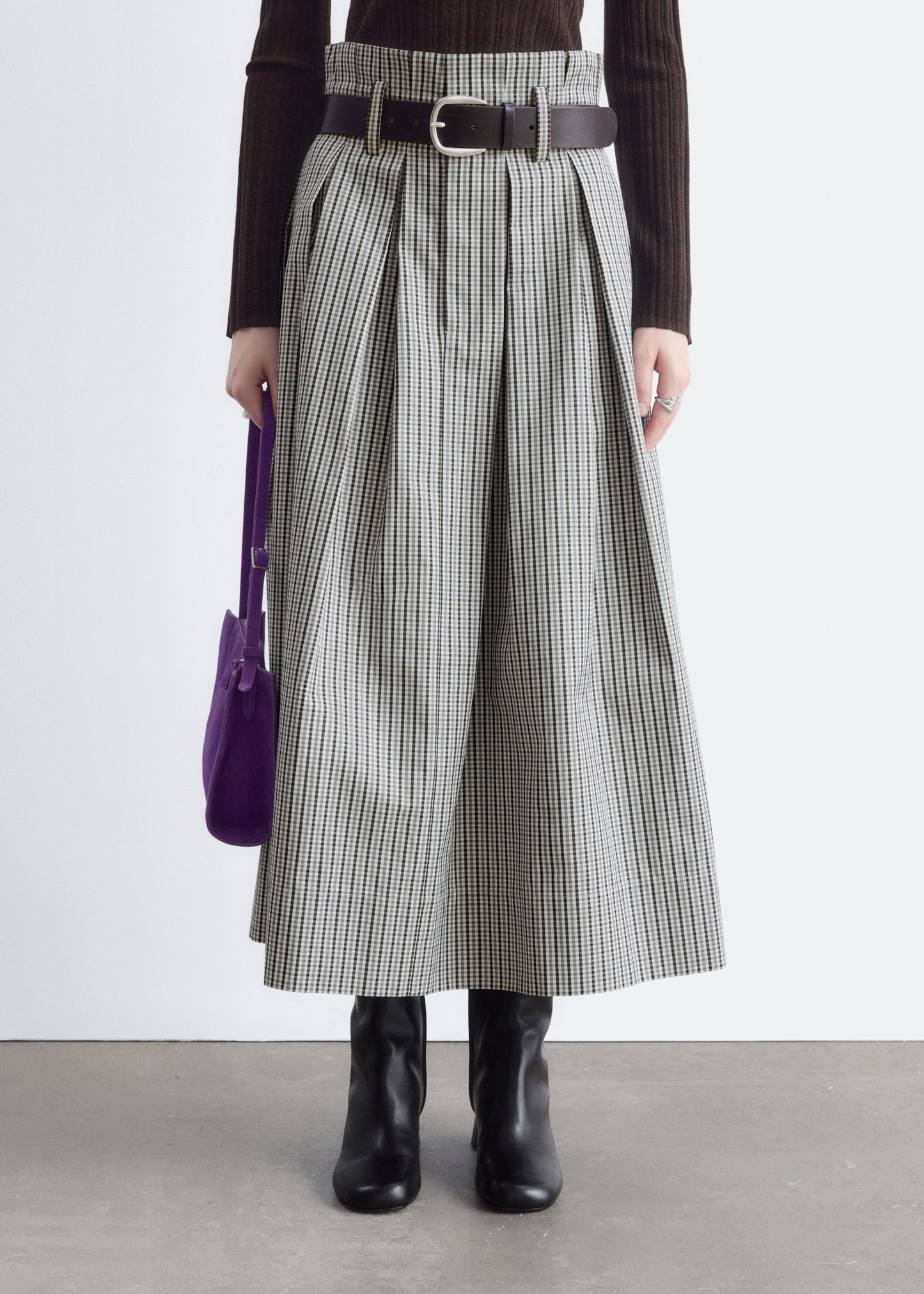Pleated Midi Skirt