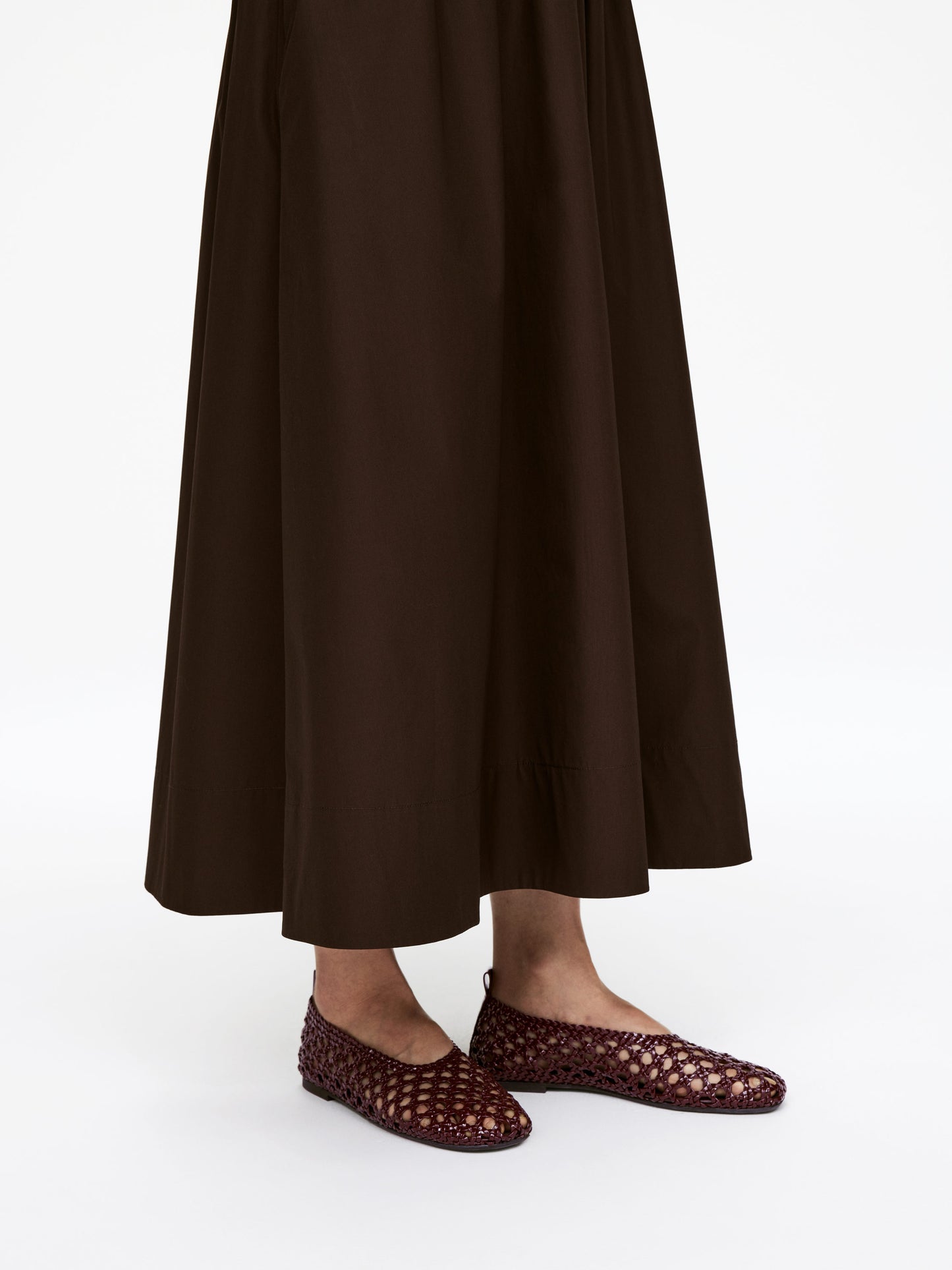 Woven Patent Leather Flats
