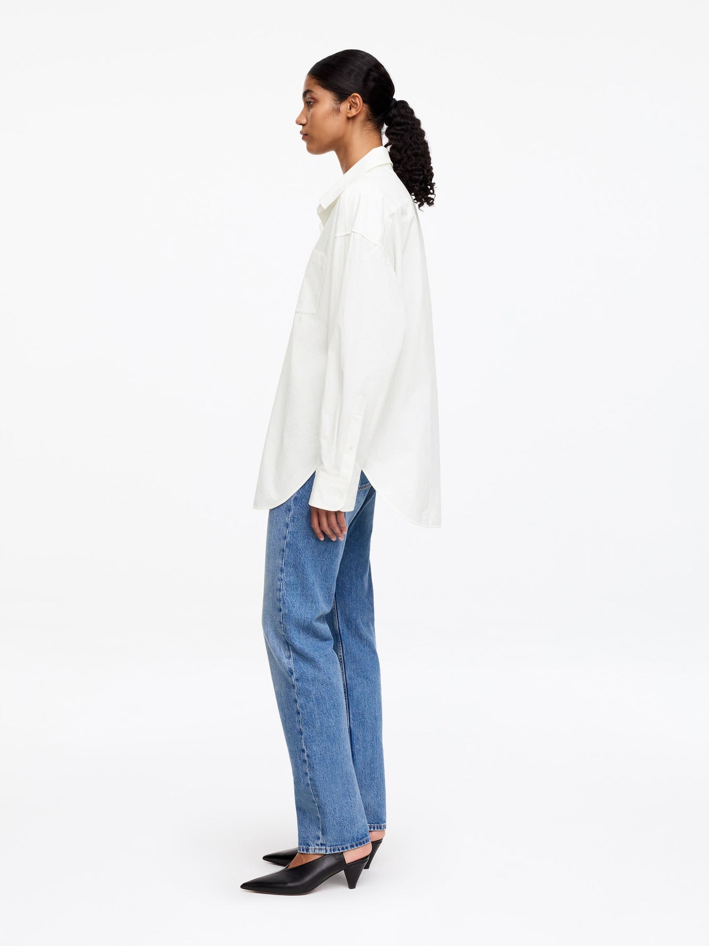 Relaxed Open-Collar Shirt