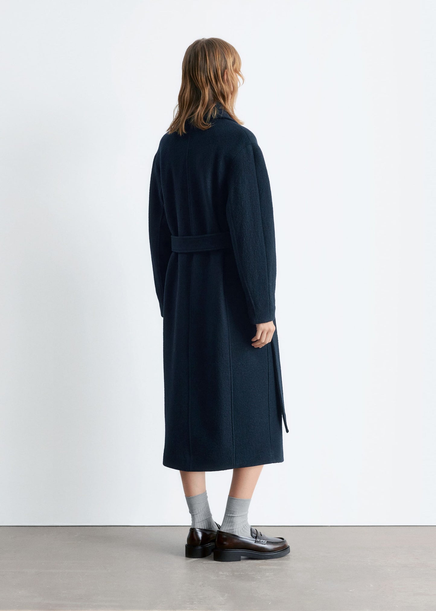 Voluminous Belted Wool Coat