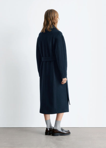 Voluminous Belted Wool Coat