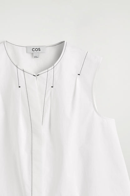 Pleated Sleeveless Top