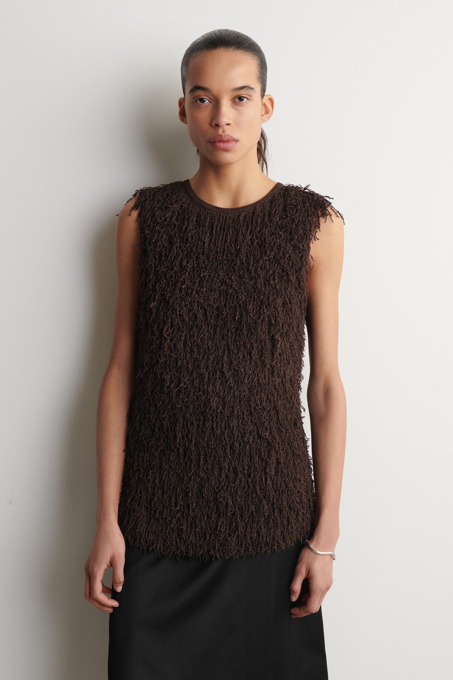 Fringed Knitted Top