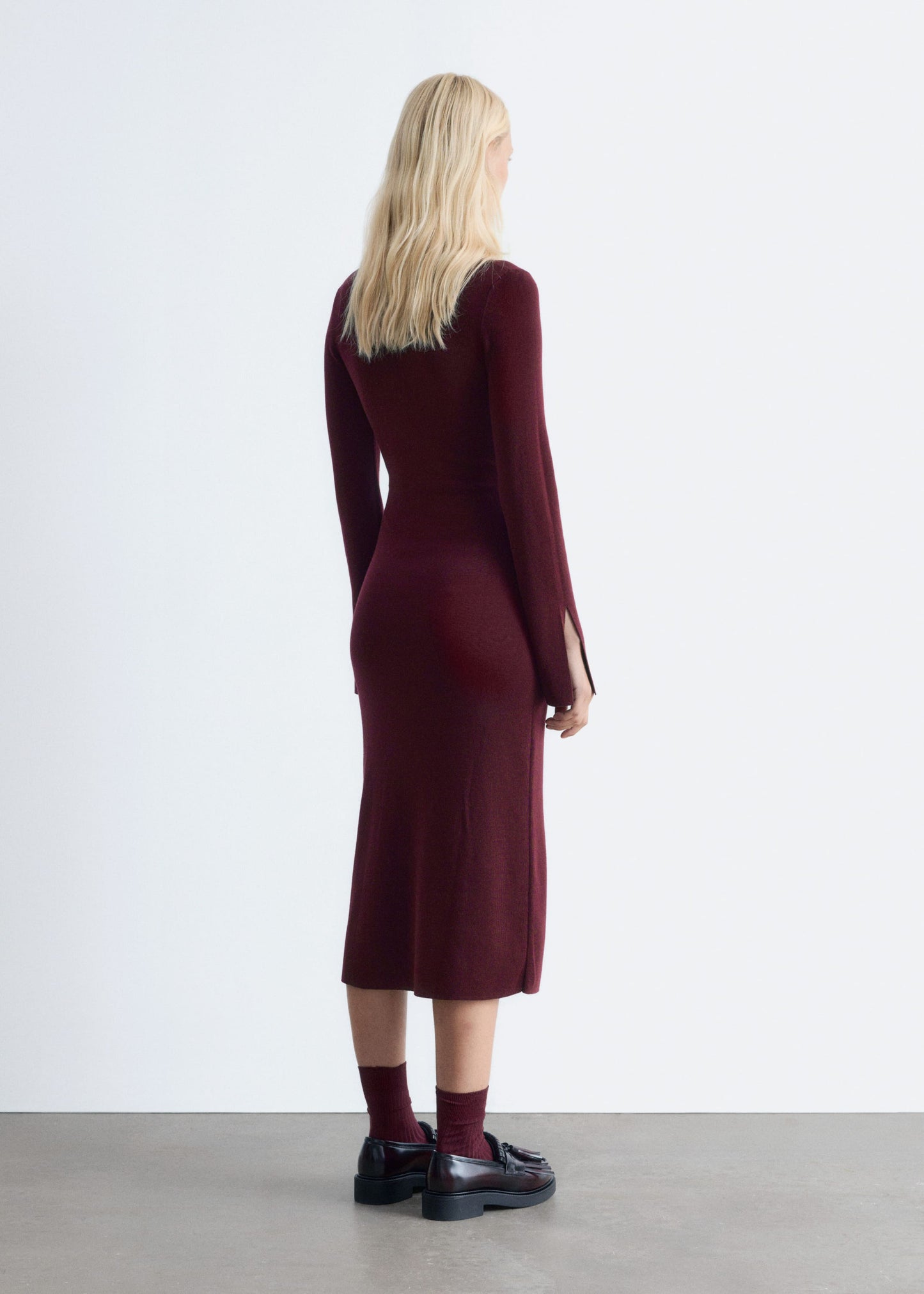 Knitted Wool Midi Dress