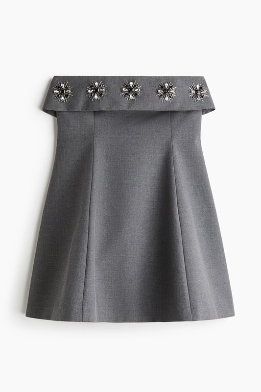Rhinestone-embellished bandeau dress