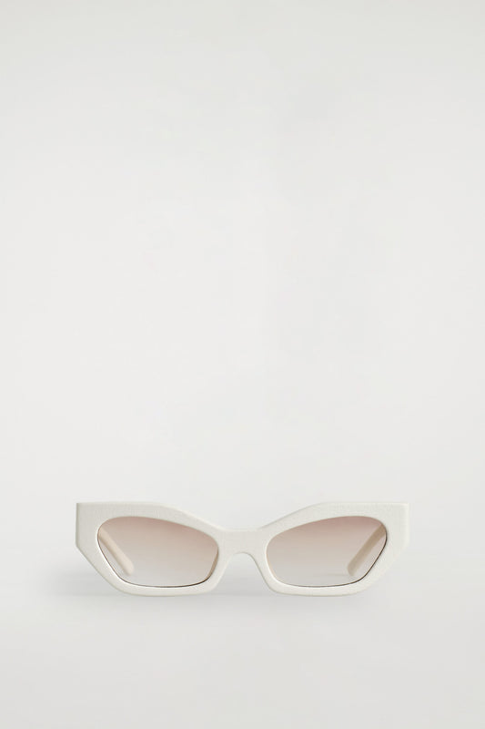 Leather Cat-Eye Sunglasses