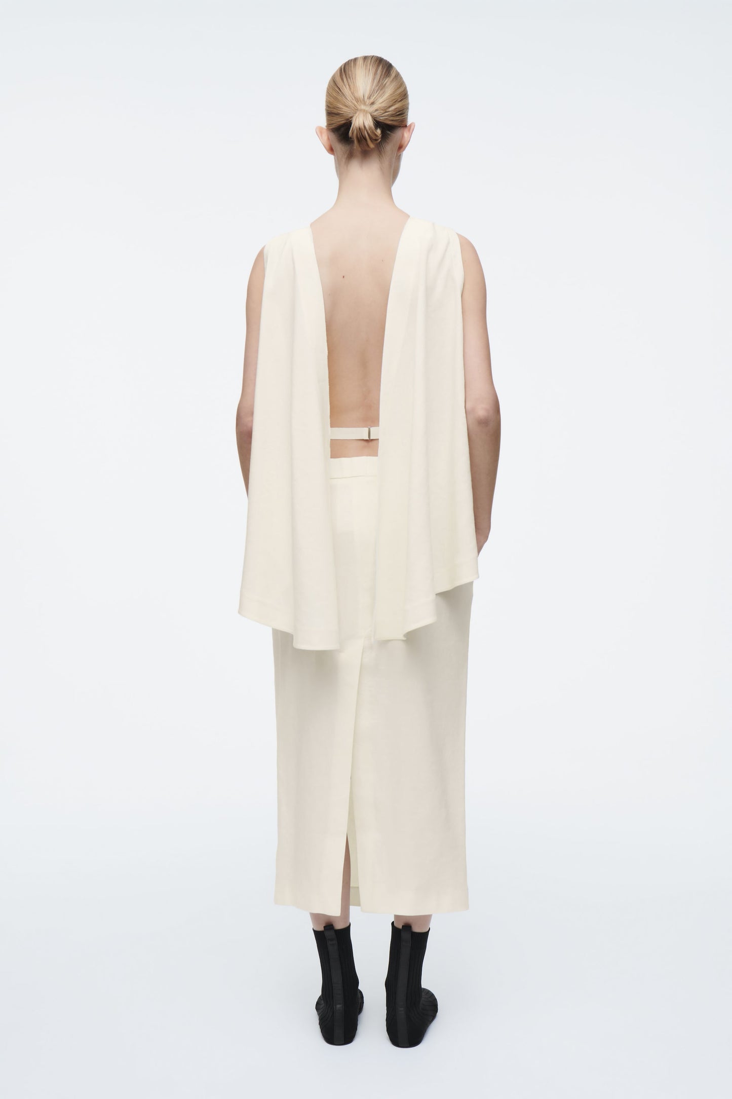 Deconstructed open-back top