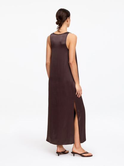 Sleeveless Satin Dress