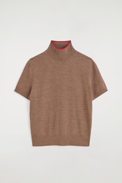 Merino Wool High-Neck Top