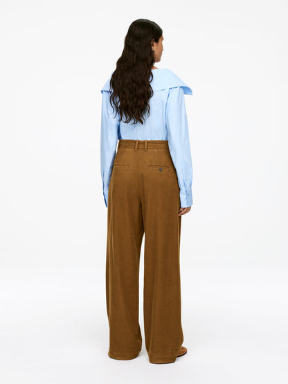 High-Waist Corduroy Trousers