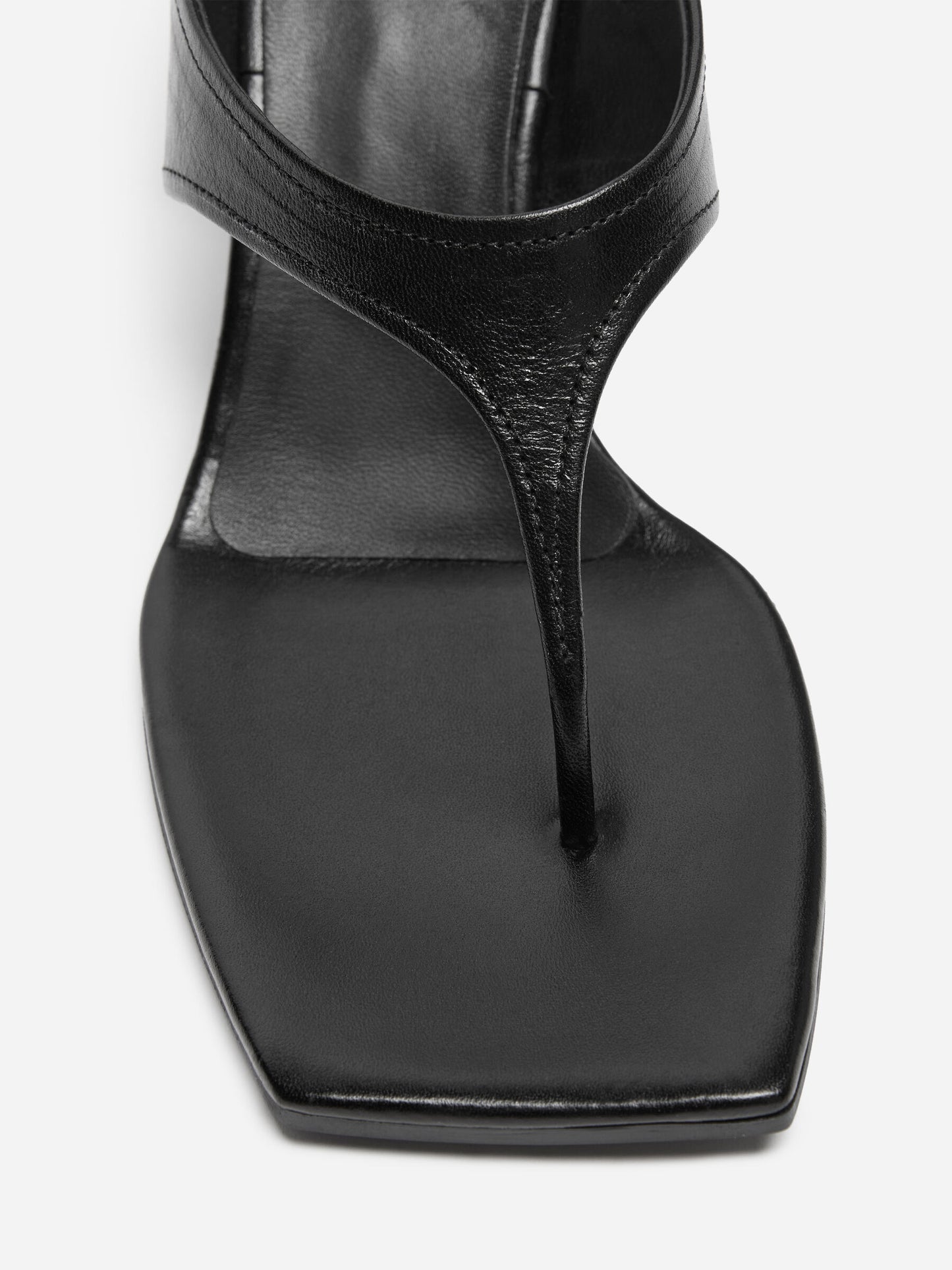Leather Wedge Flip-Flop Sandals