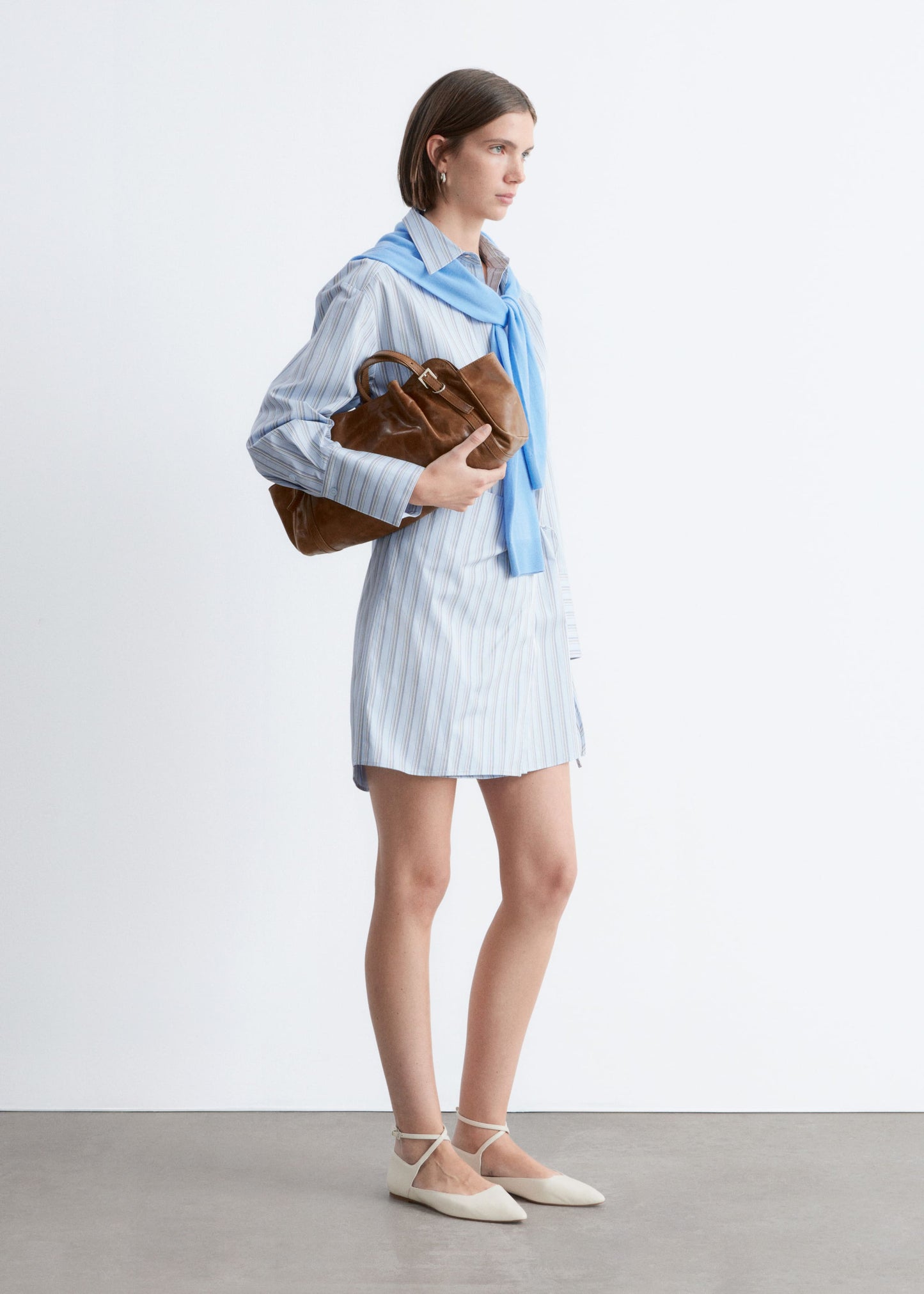Wrap Shirt Mini Dress