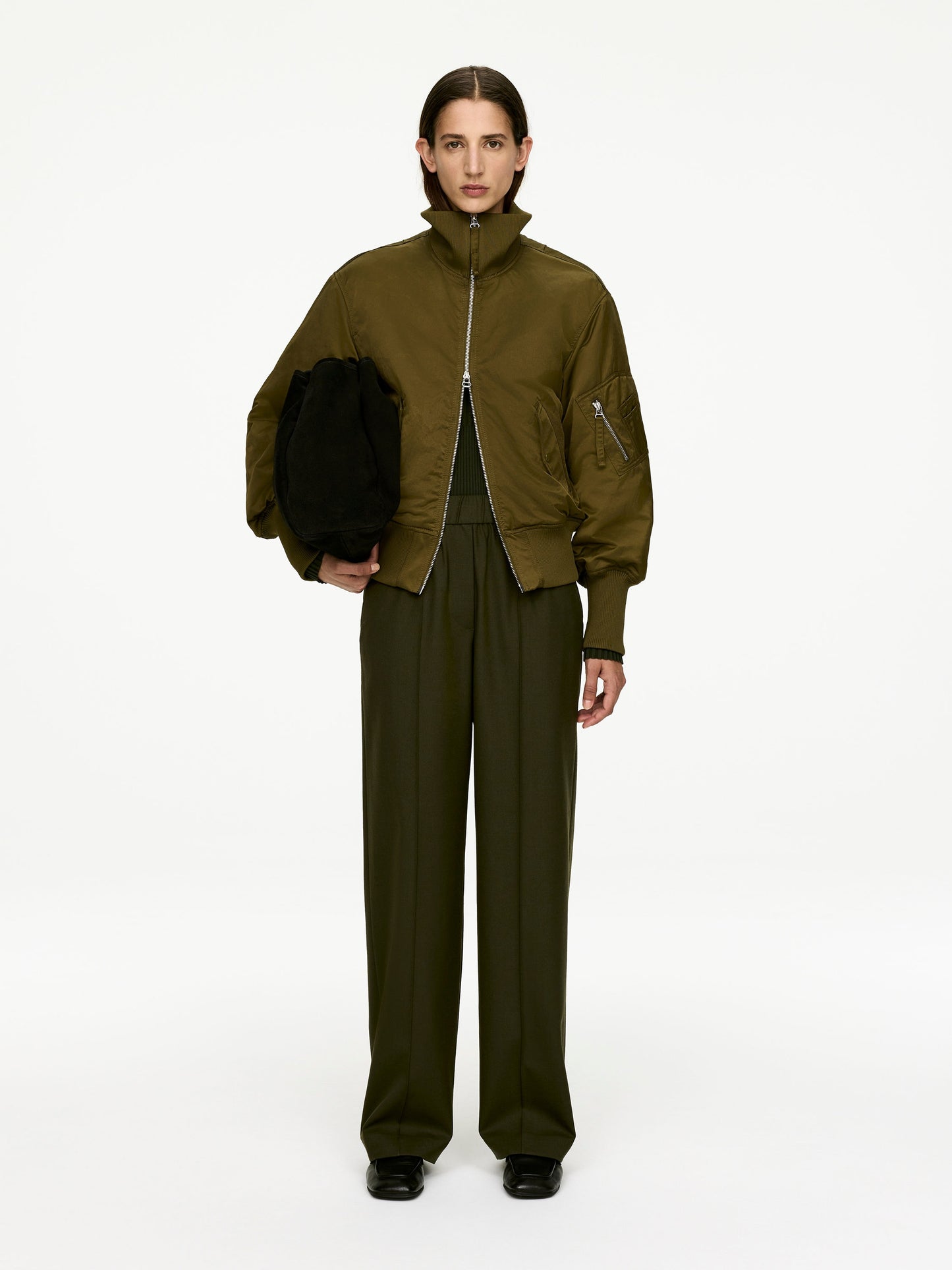 Elastic Waist Tailored Trousers