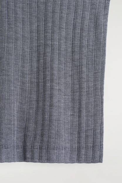 Ribbed-Knit Silk Tank Top