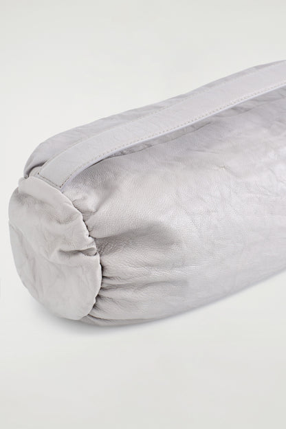 Mini Textured-Leather Cylinder Clutch Bag
