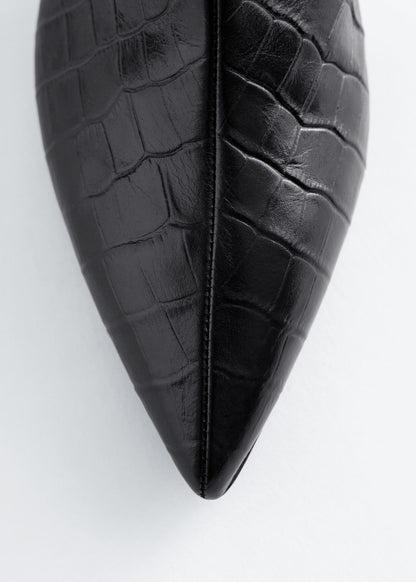 Kitten Heel Leather Knee Boots