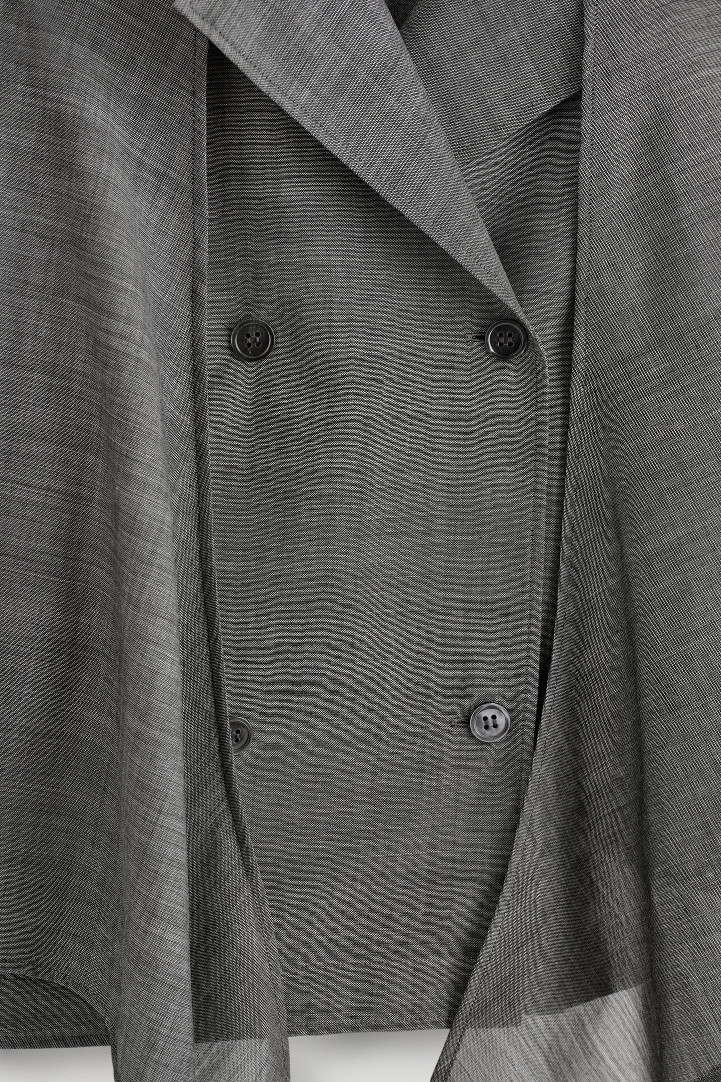 Tie-Front Wool-Ramie Shirt