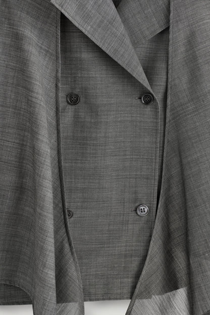 Tie-Front Wool-Ramie Shirt