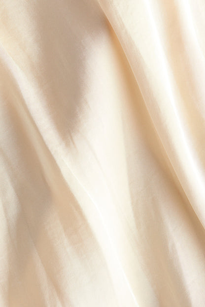 Gathered satin dress