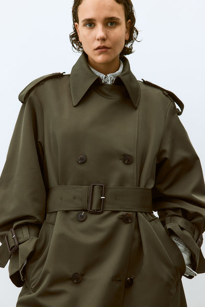 Double-breasted trench coat