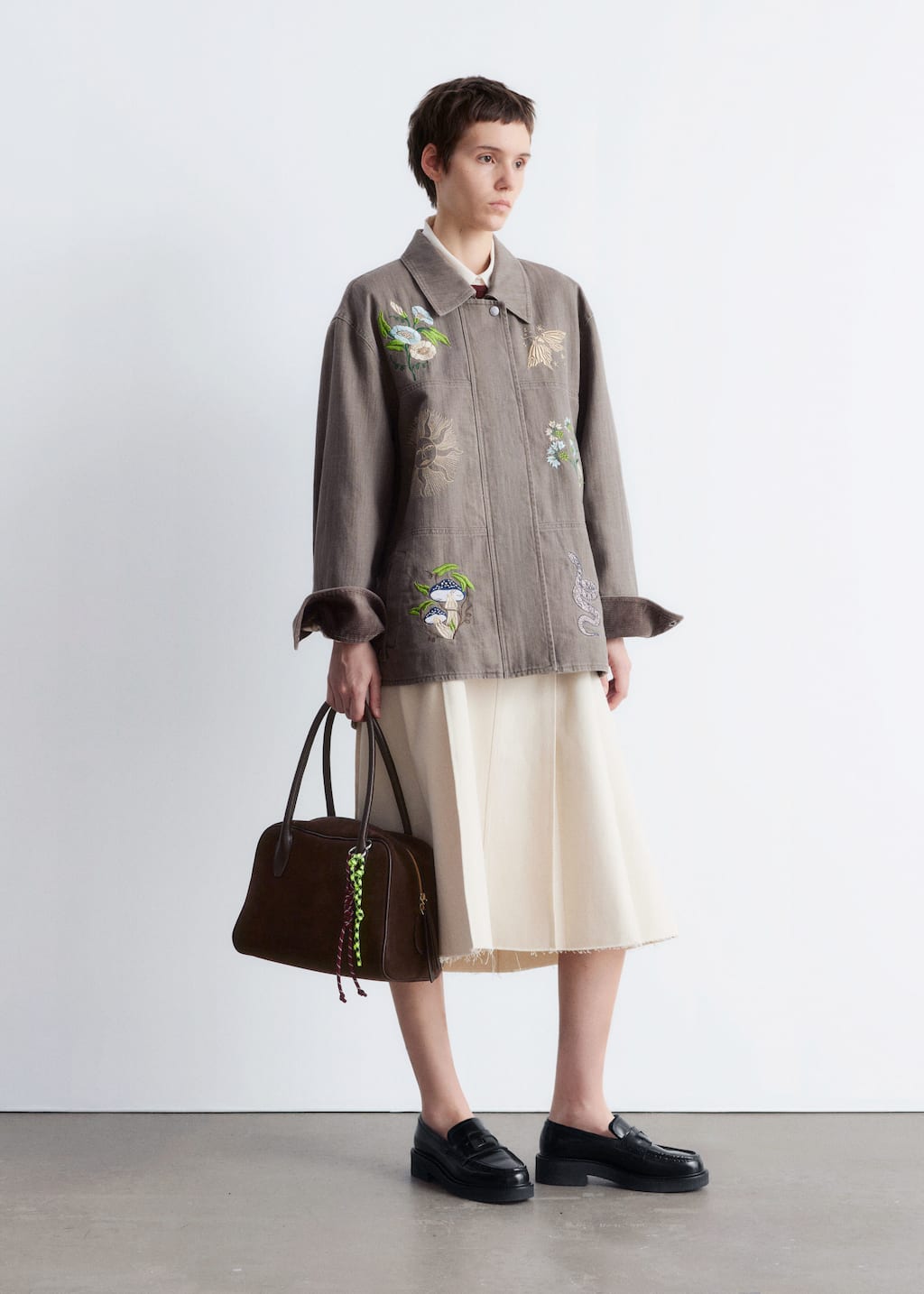 Embroidered Shirt Jacket