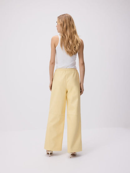 Faux leather trousers