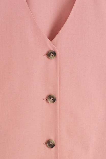 Buttoned Pima Cotton Mini Dress