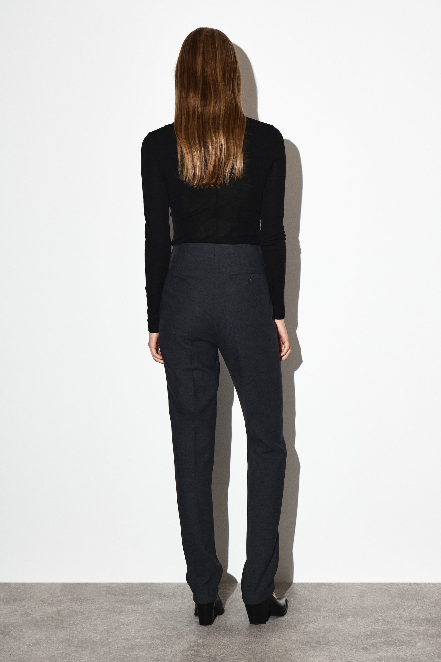 Wool-Blend Slim-Leg Trousers