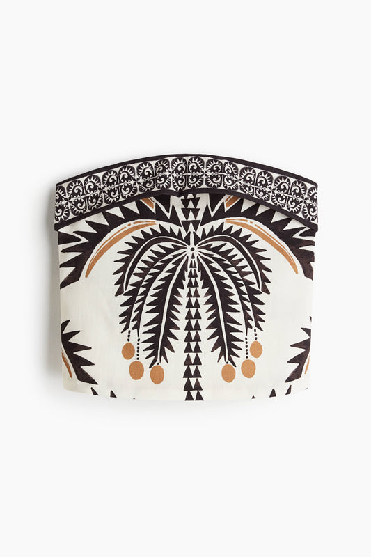 Printed bandeau top