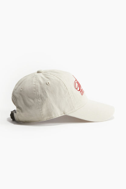 Embroidered-motif twill cap