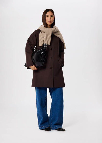 Brown Check Lined Car Coat