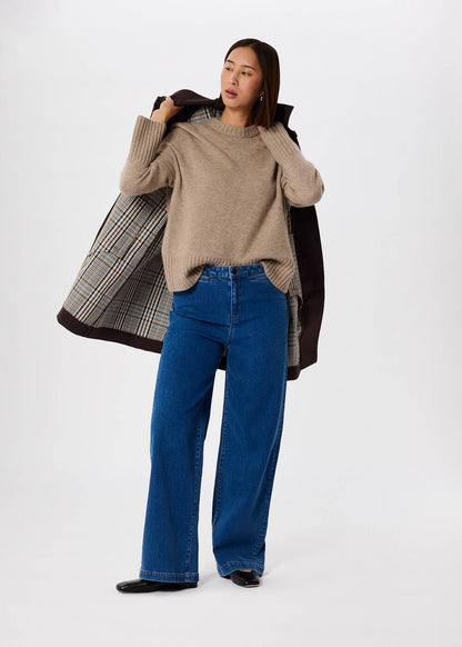 Brown Check Lined Car Coat