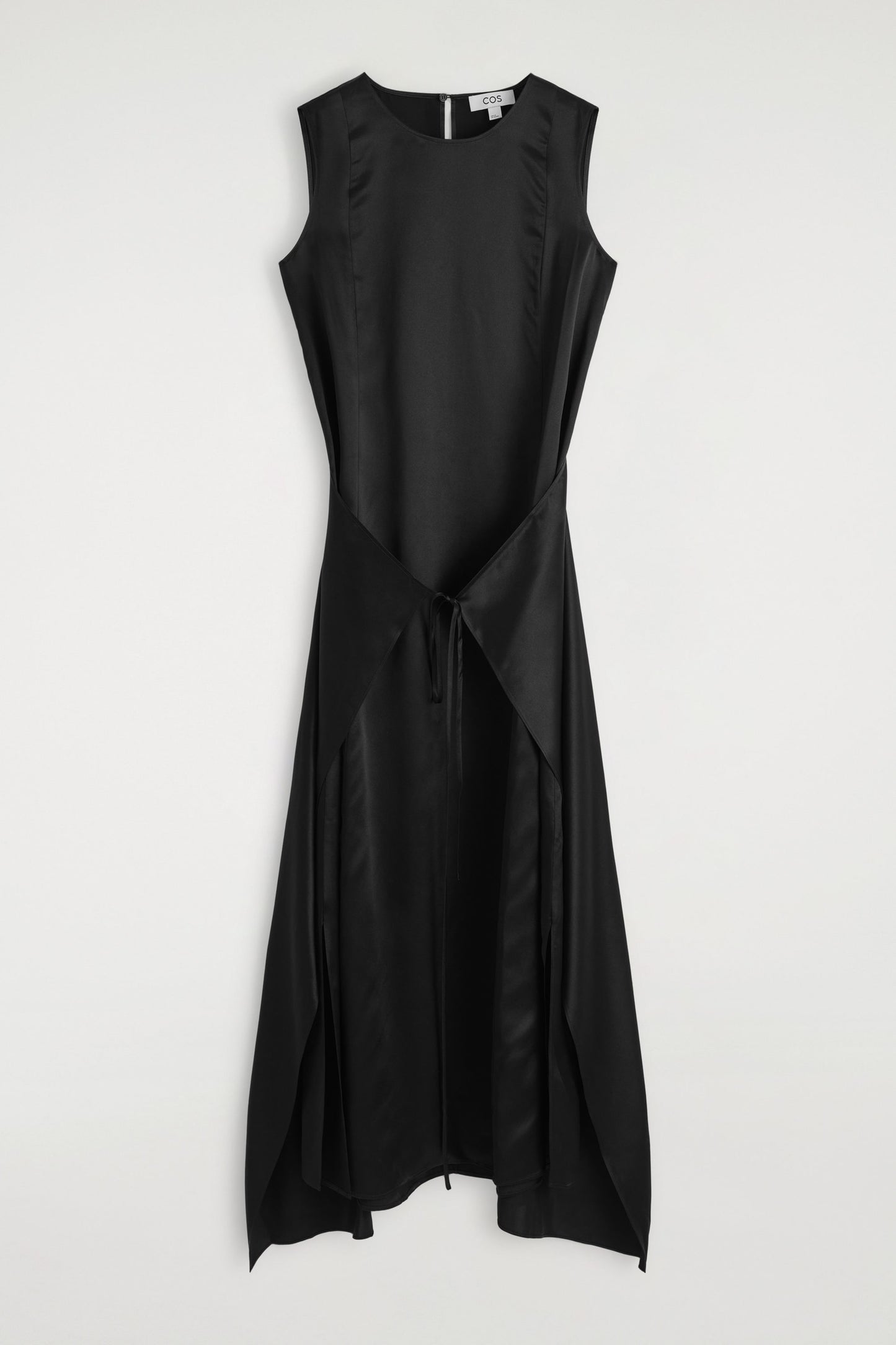 Wrap-Front Silk Maxi Dress