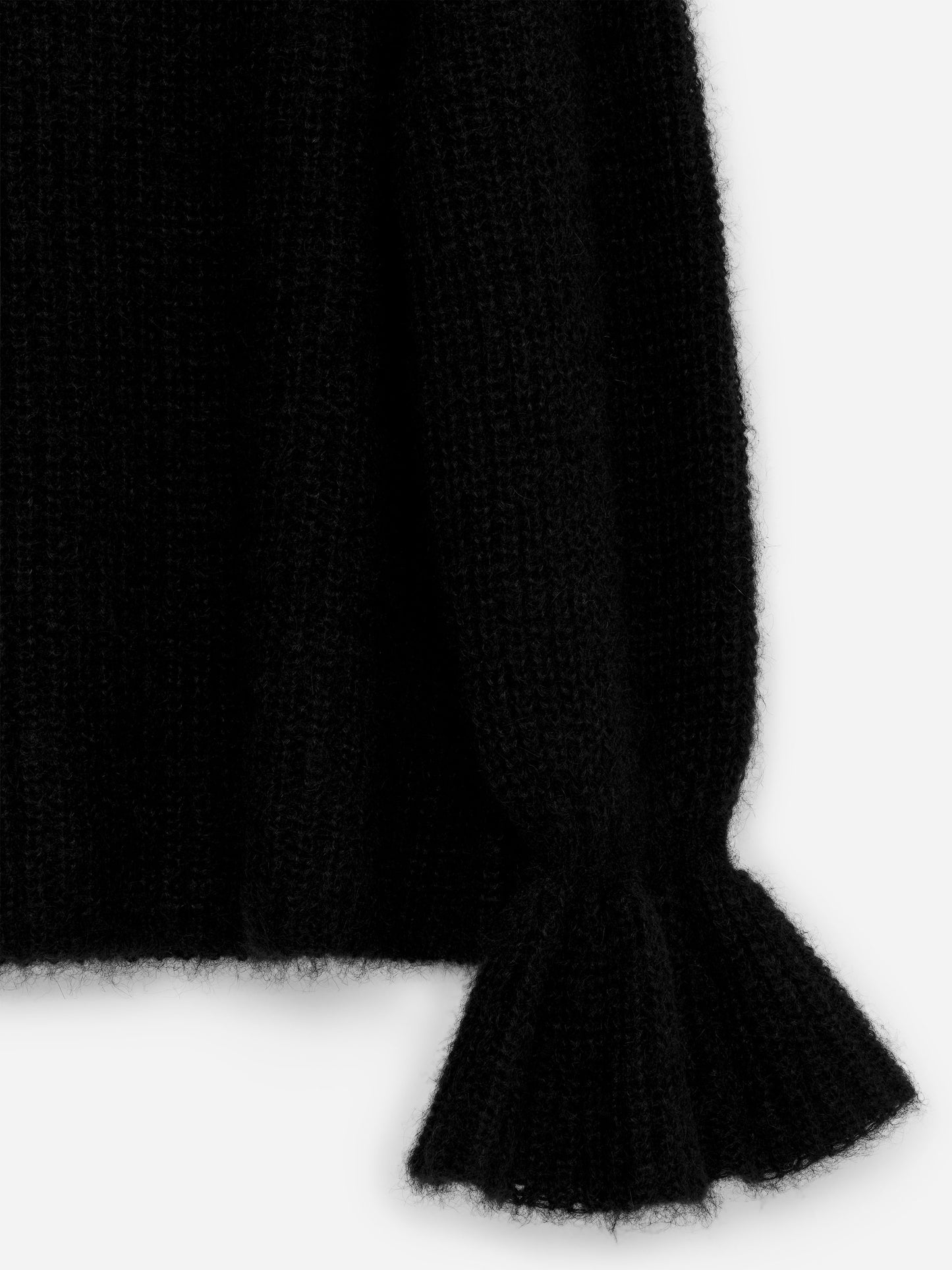 Mohair-Wool Blend Ruffle Jumper