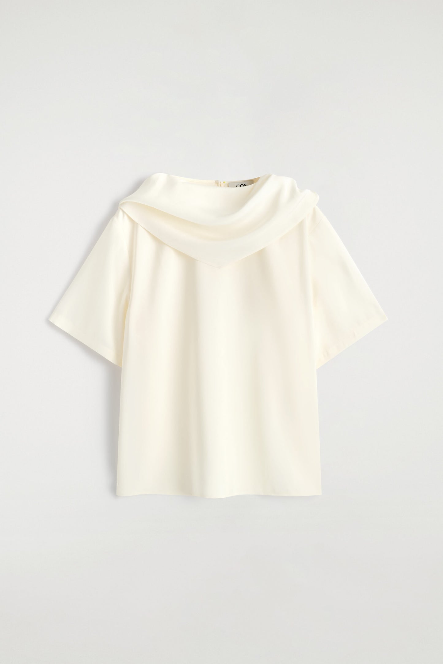 Draped Scarf-Detail Top