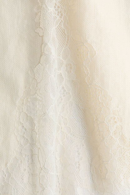 Lace-trimmed strappy top