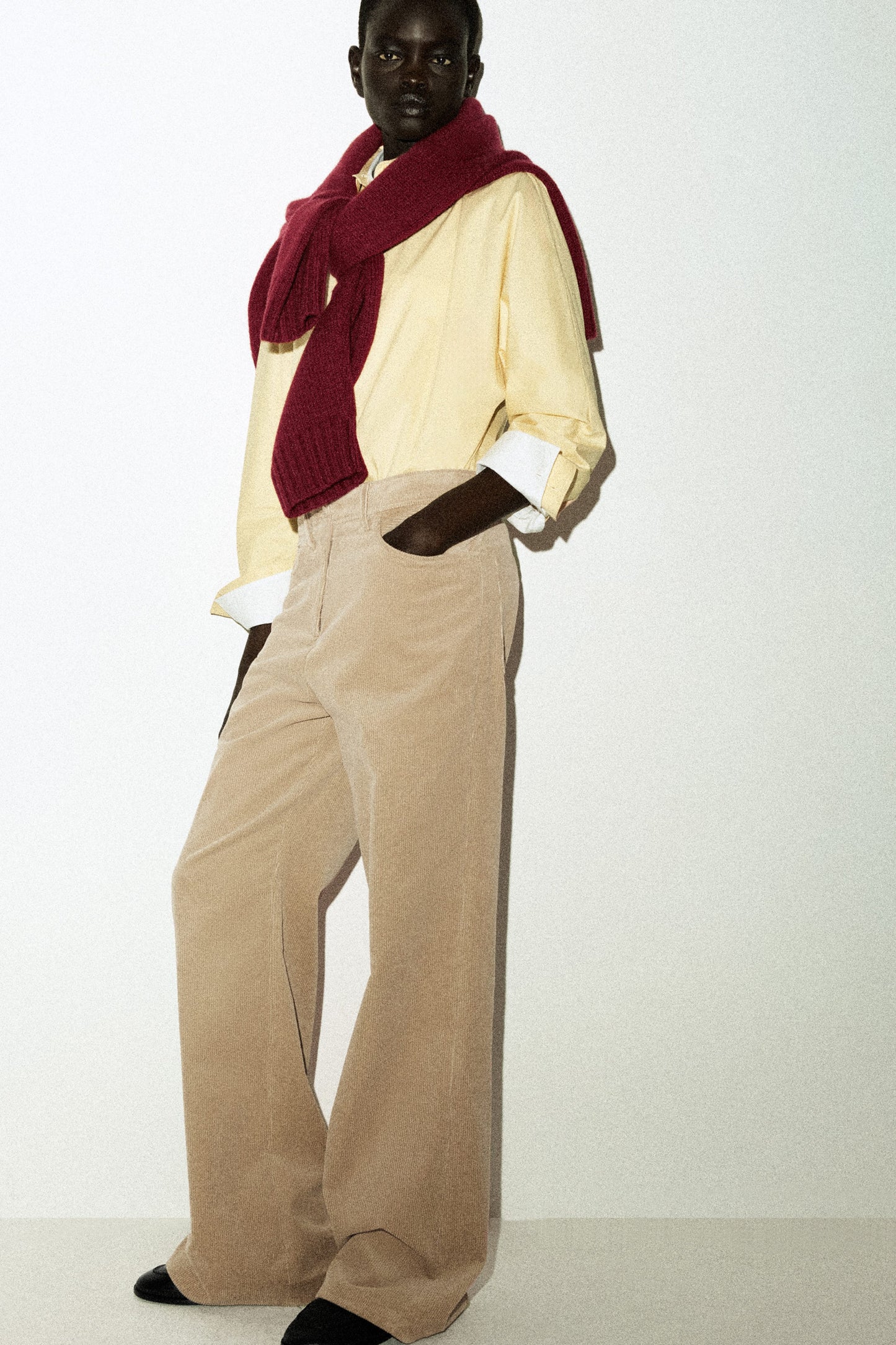 Chunky cashmere funnel-neck jumper