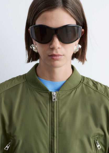 Cropped Bomber Jacket