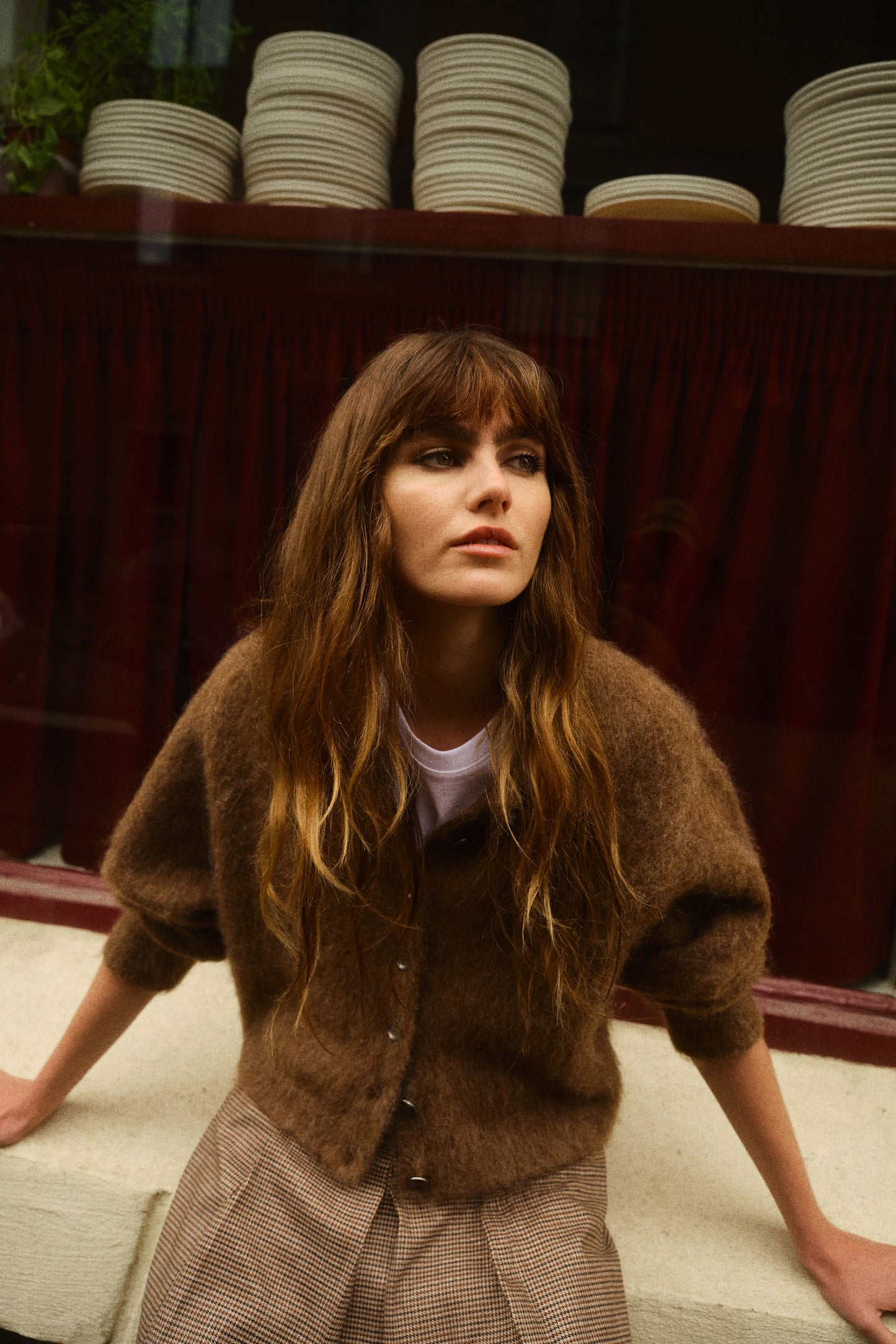 Mohair-blend cardigan