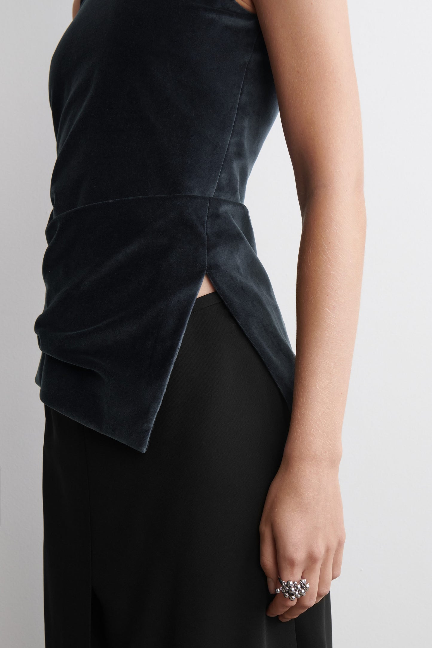 Asymmetric Velvet Top