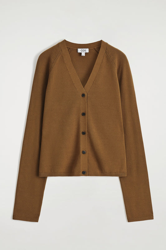 Knitted Cotton V-Neck Cardigan